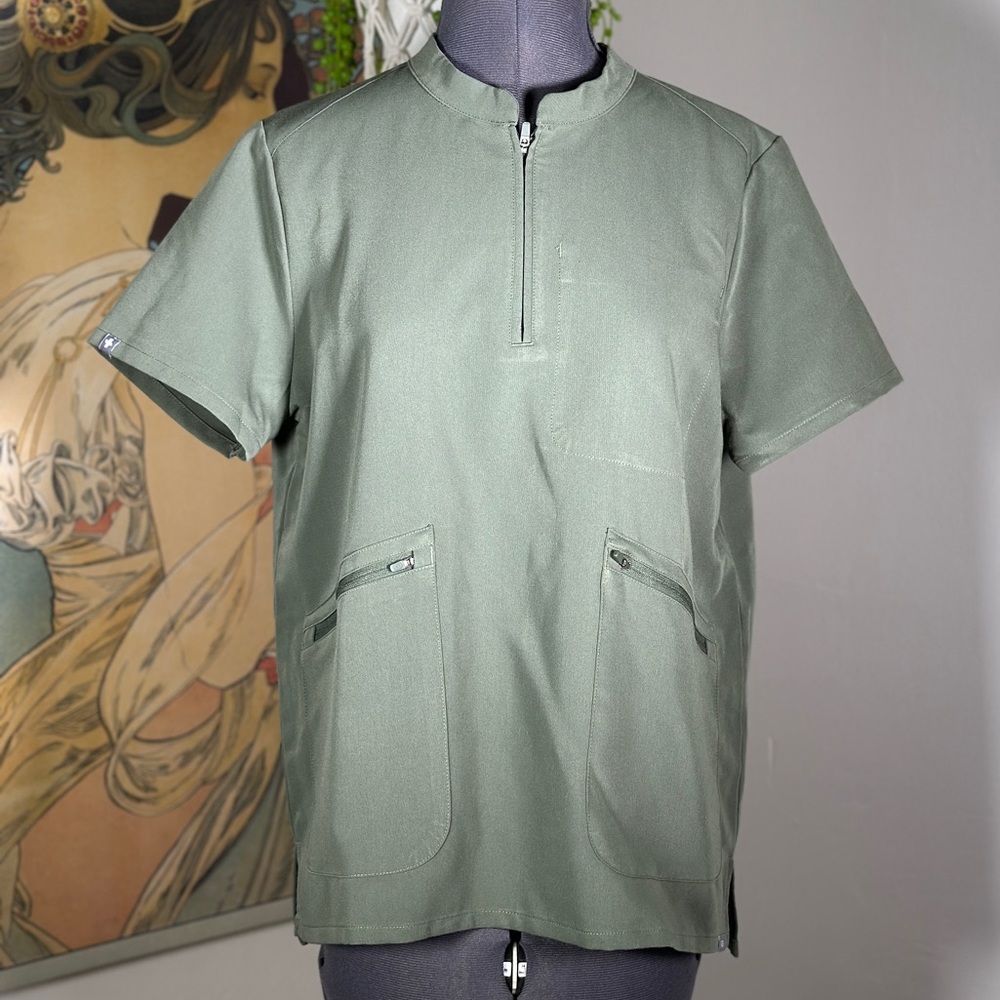 Figs Olive Green Women's Scrub Top